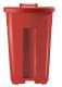 Poubelle mobile à pédale Boogy - 90l - rouge / rouge,image 2