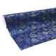 Rouleau de papier cadeau Premium, 80 g/m², 50m x 0,70m, motif Sapins or sur fond bleu,image 1