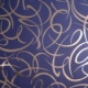 Rouleau de papier cadeau Premium, 80 g/m², 50m x 0,70m, motif Arabesques argent sur bleu,image 2