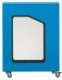 Borne de tri sélectif Cubatri Vigipirate à roulettes, sans serrure - papier - 90l - gris manganèse / bleu ciel - RAL 5015,image 3