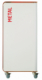 Borne de tri sélectif Cubatri à roulettes, sans serrure - métal - 90l - blanc / rouge signalisation - RAL 3020,image 2
