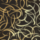 Rouleau de papier cadeau Premium, 80 g/m², 50m x 0,70m, motif Arabesques or sur fond noir,image 2