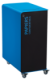 Borne de tri sélectif Cubatri à roulettes, avec serrure - papiers confidentiels - 90l - gris manganèse / bleu ciel - RAL 5015,image 1