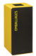 Borne de tri sélectif Cubatri, sans serrure - emballages - 75l - gris manganèse / jaune colza - RAL 1021,image 1