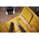 Grande trousse à crayons dépliante en cuir, coloris ambre,image 3