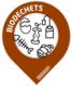Lot de 10 stickers de tri sélectif - biodéchets - marron RAL 8001,image 1