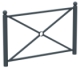 Barrière à sceller Opus - acier - croisillon, tête boule et tube Ø 76 - anthracite mat - RAL 7016,image 1
