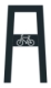 Appui-vélos à sceller Cyclo - rectangle -  acier - anthracite mat - RAL 7016,image 2