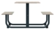 Table à fixer Symphonie Extrême - assises et plateau HPL, structure acier - anthracite mat - RAL 7016,image 3