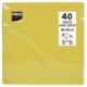 Paquet de 40 serviettes de table, 38x38 cm, 2 plis, coloris jaune,image 1